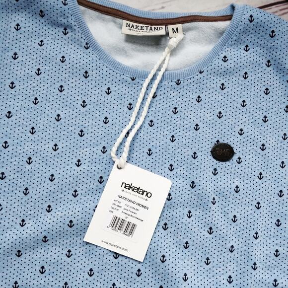 NWT NAKETANO Anchor Print Drop Shoulder Sweatshirt - Picture 2 of 8